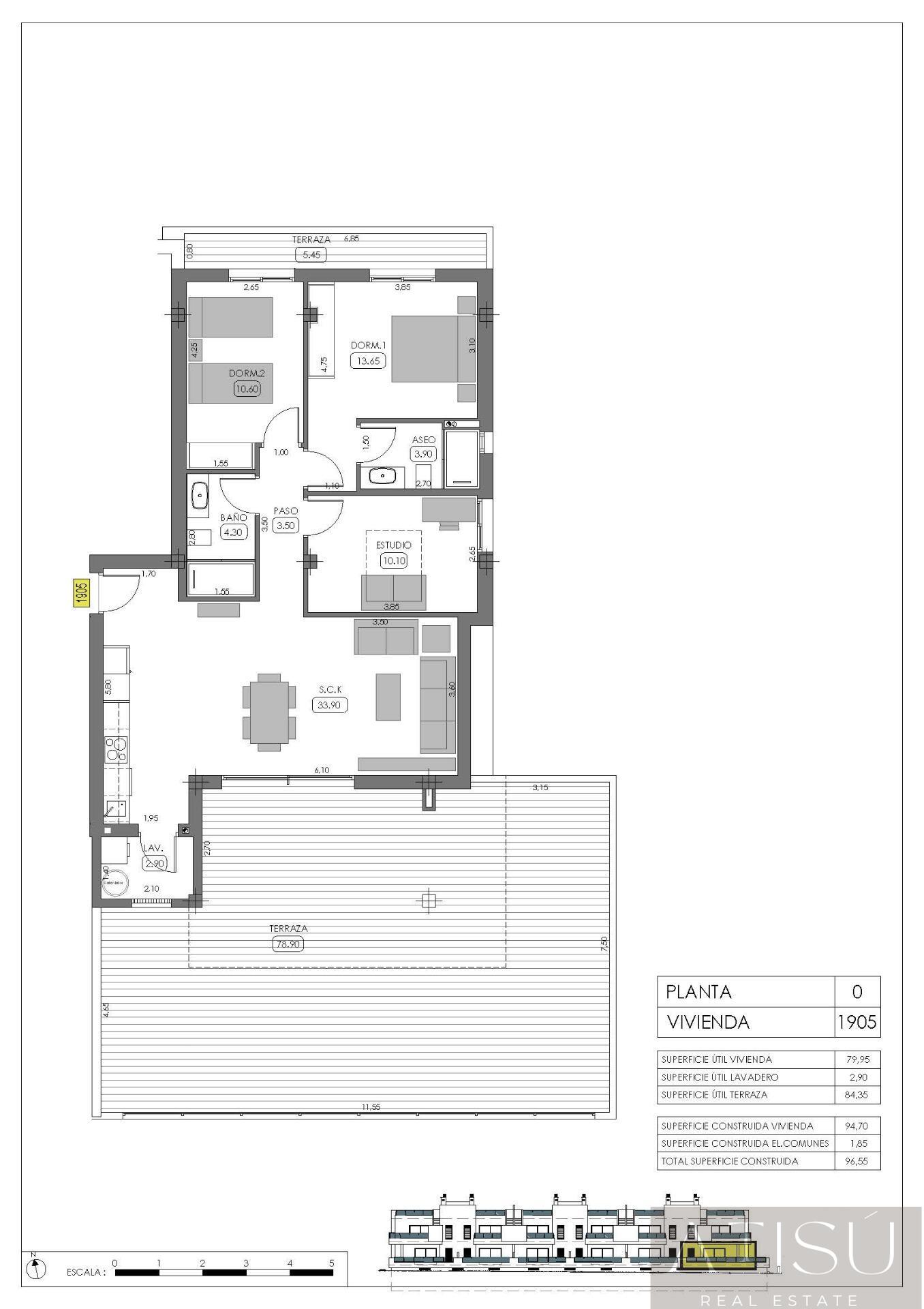 Venta de bungalow en Algorfa