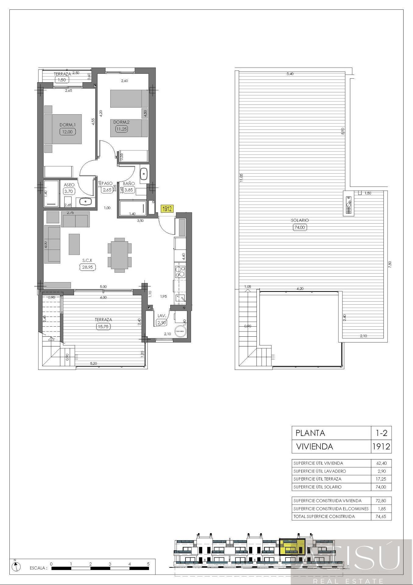 Venta de bungalow en Algorfa