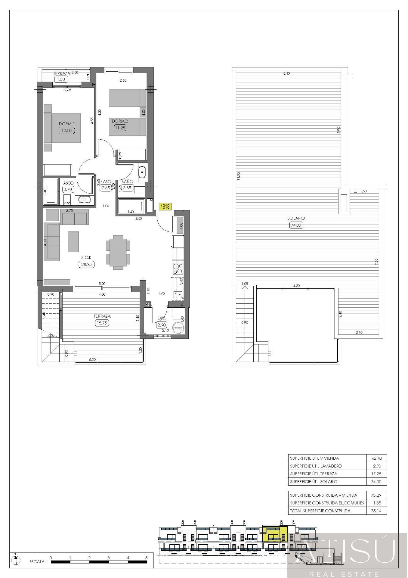 Venta de bungalow en Algorfa