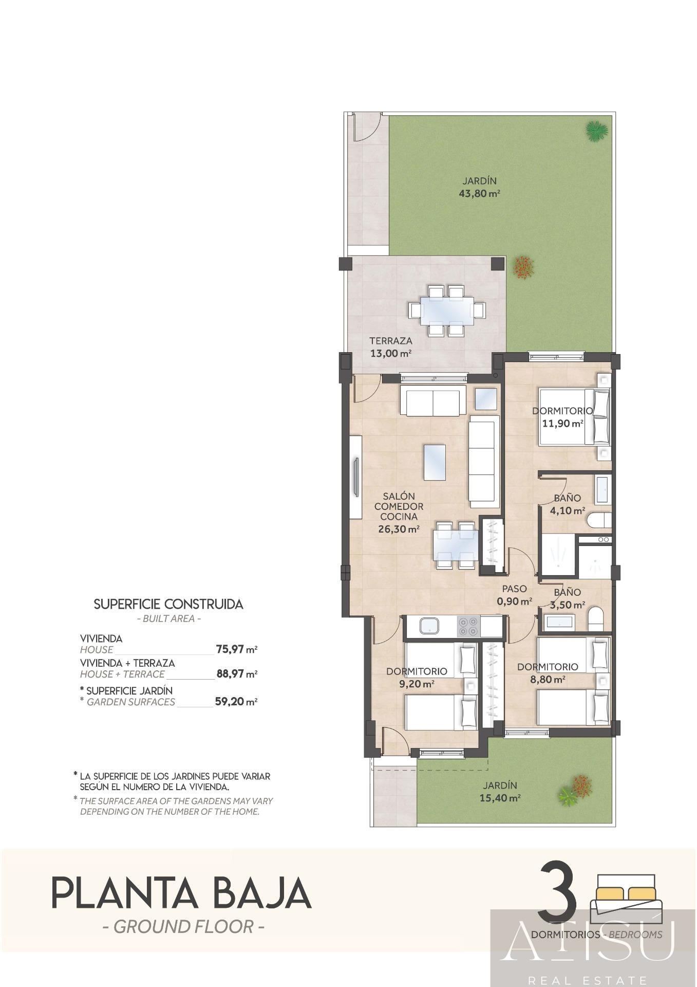 Venta de bungalow en San miguel de salinas