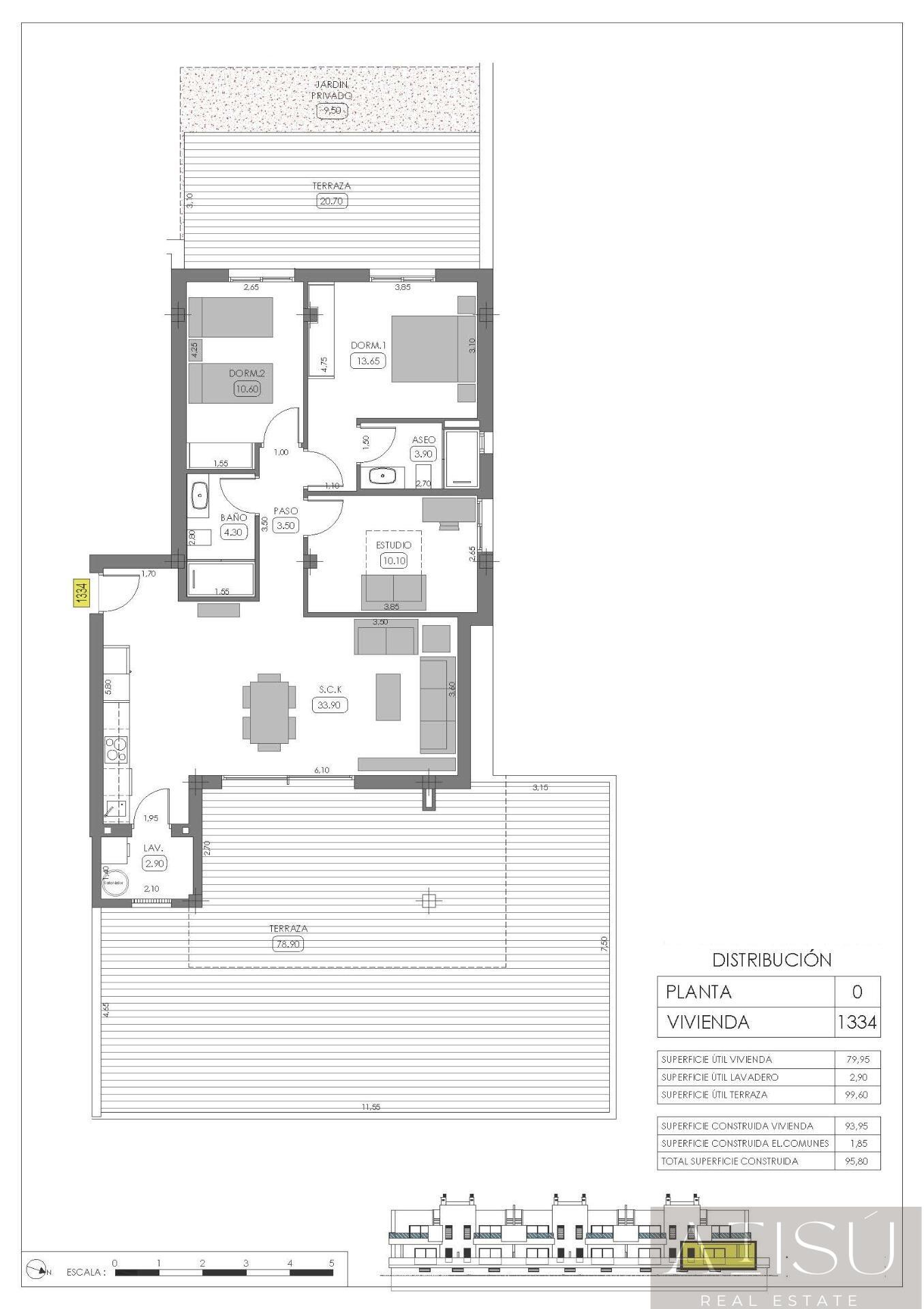 Venta de bungalow en Algorfa