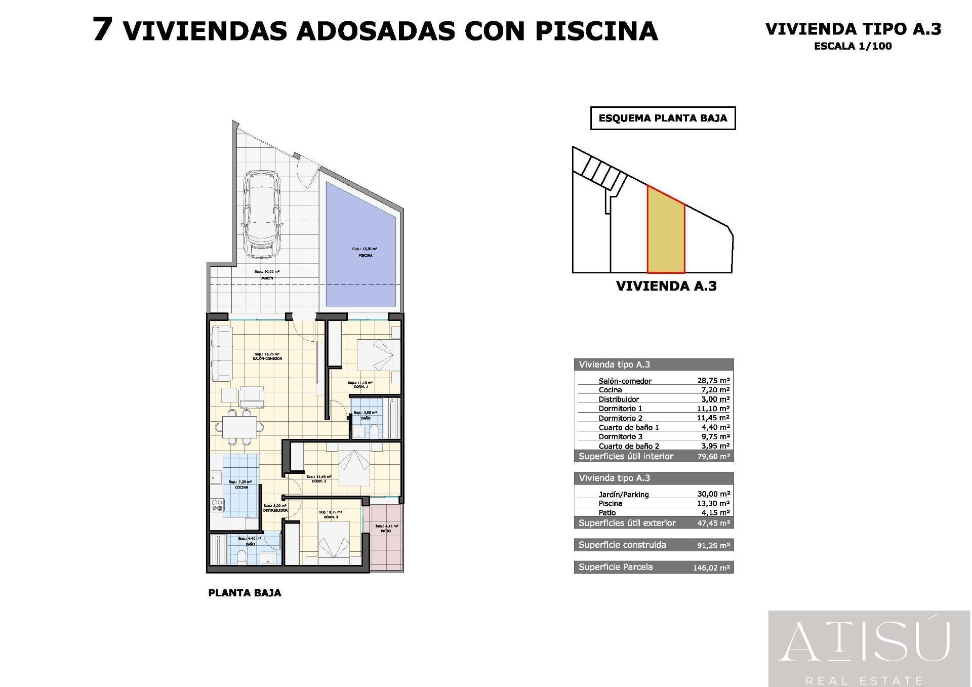 Zu verkaufen von bungalow in
 Pilar de la horadada