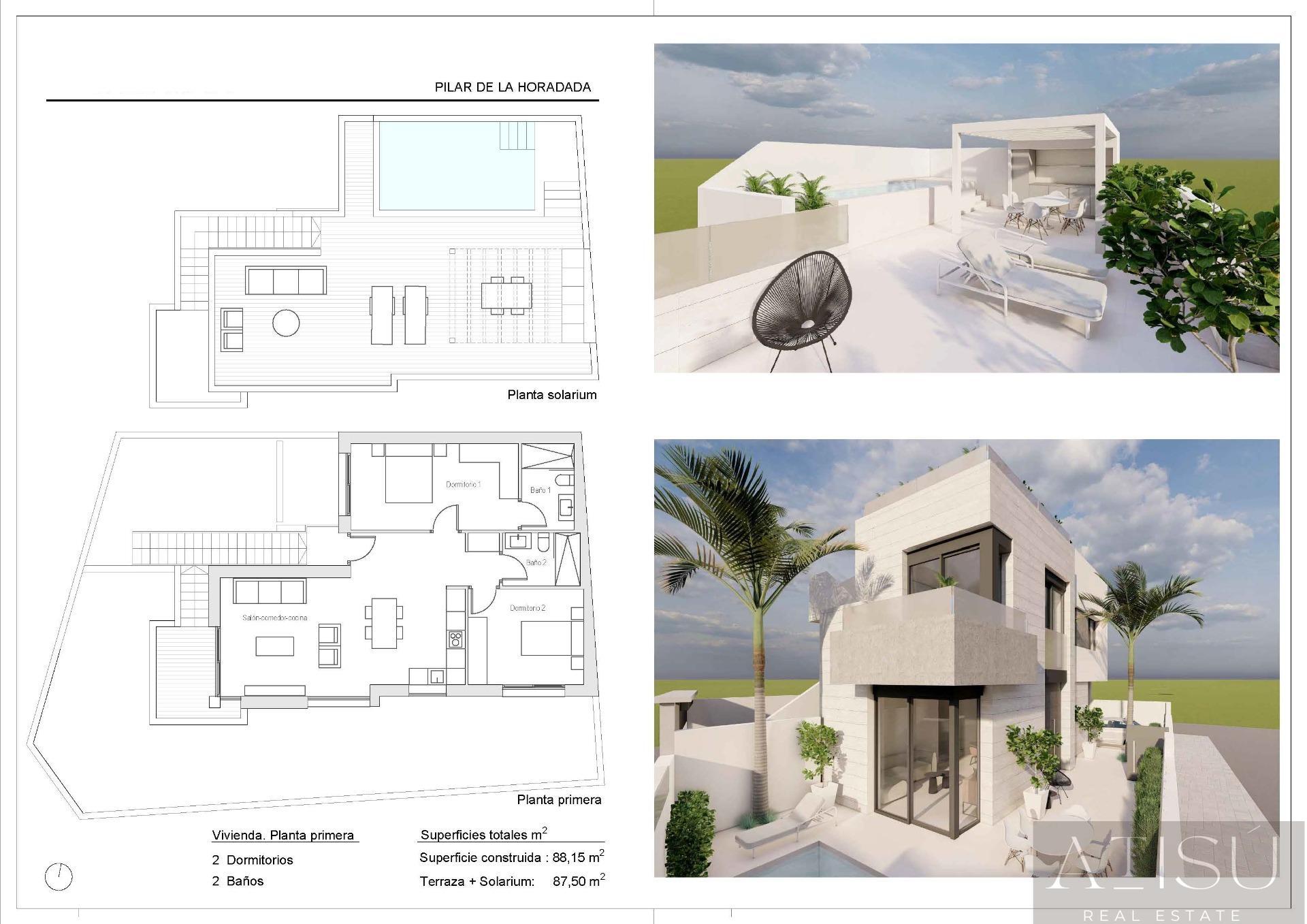Venta de bungalow en Pilar de la horadada