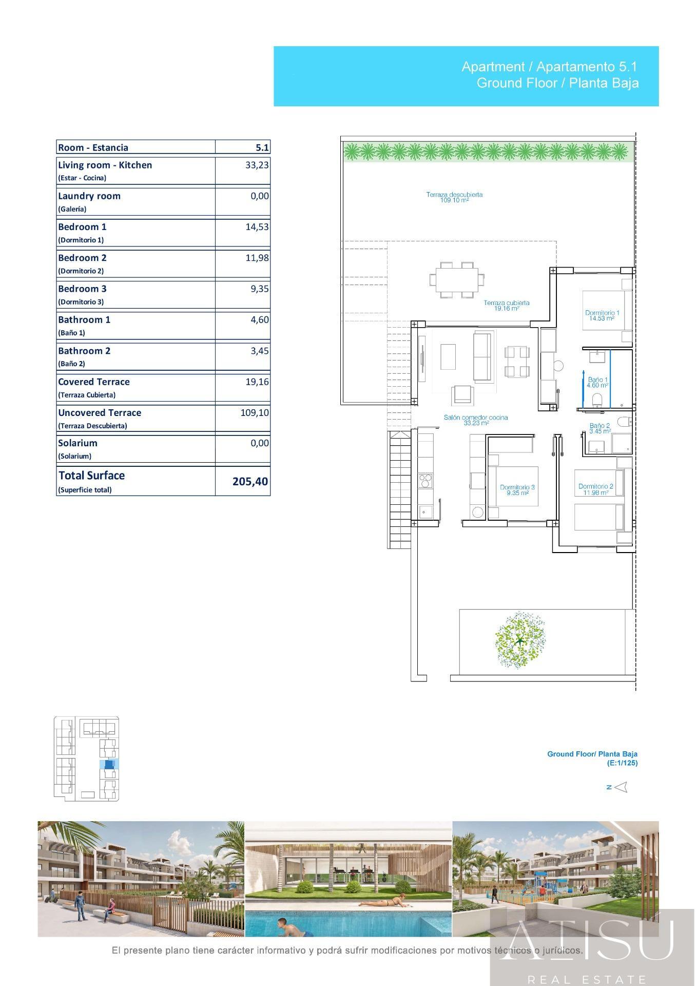 Venta de bungalow en Pilar de La Horadada