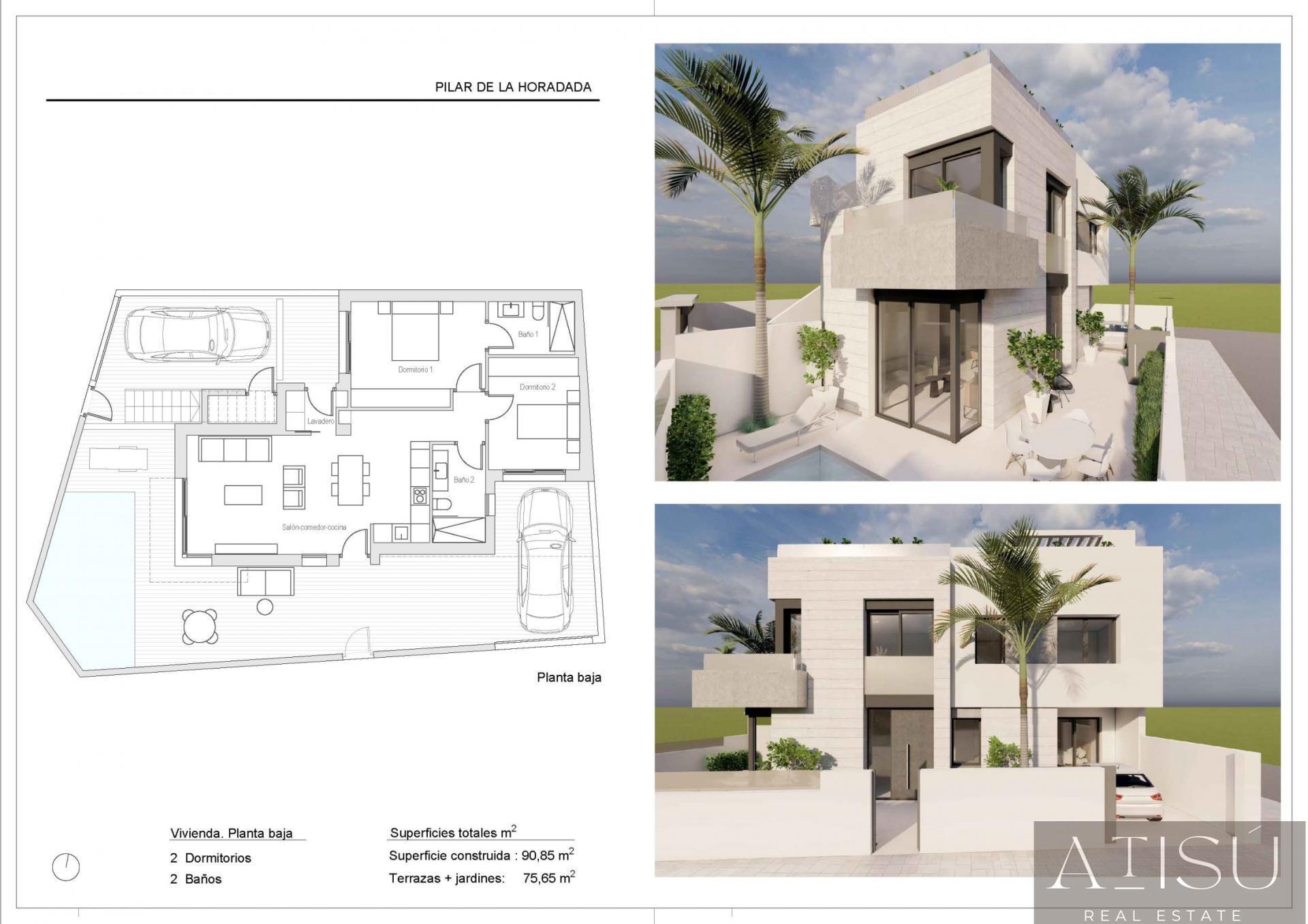 Venta de bungalow en Pilar de la horadada
