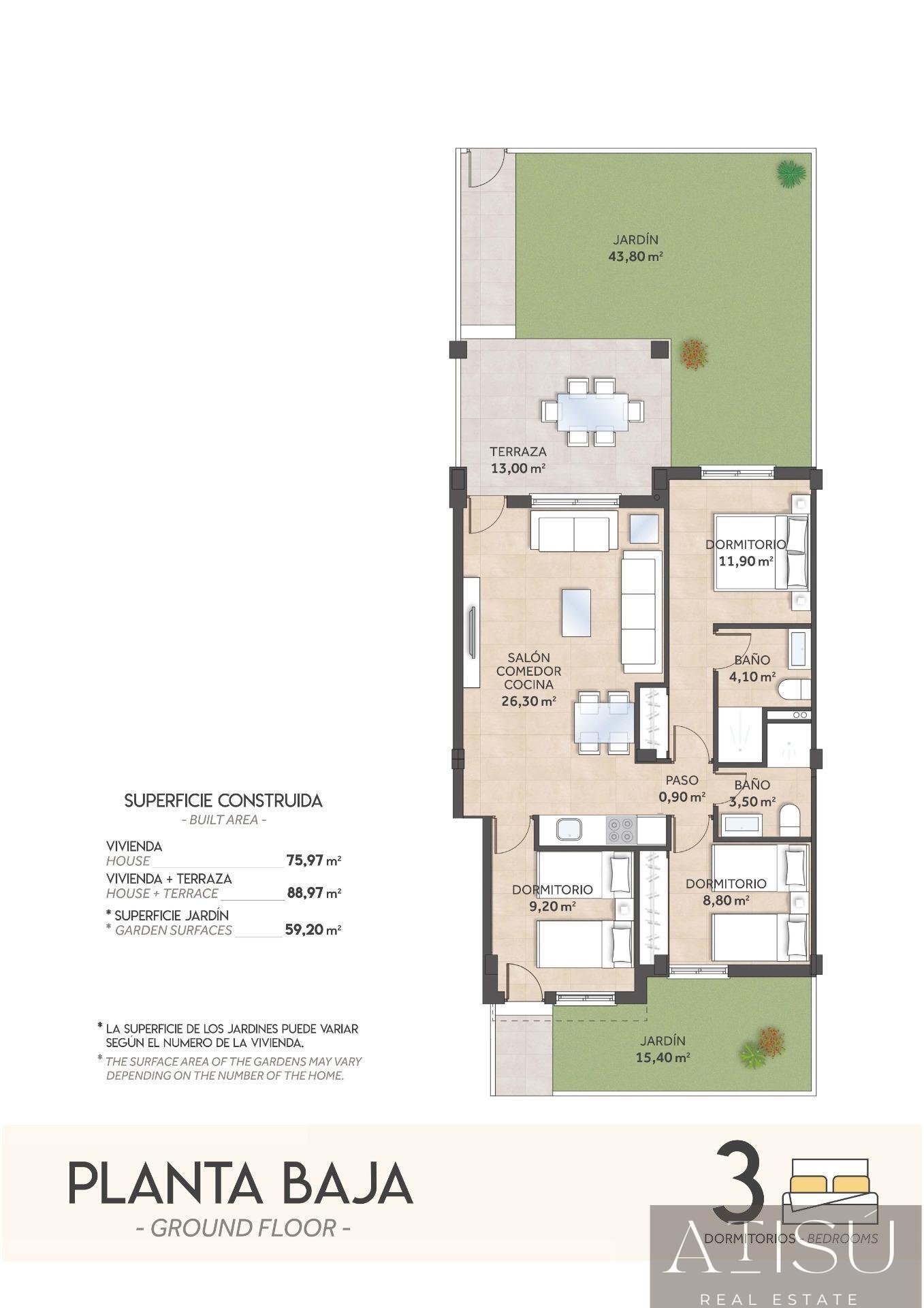 Venta de bungalow en San Miguel de Salinas