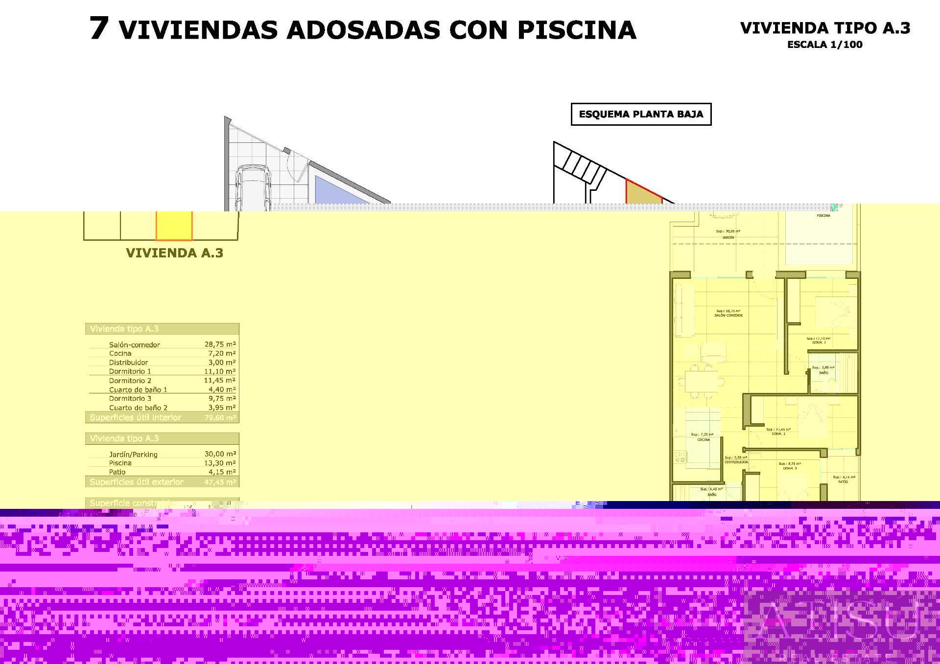 Venta de bungalow en Pilar de La Horadada
