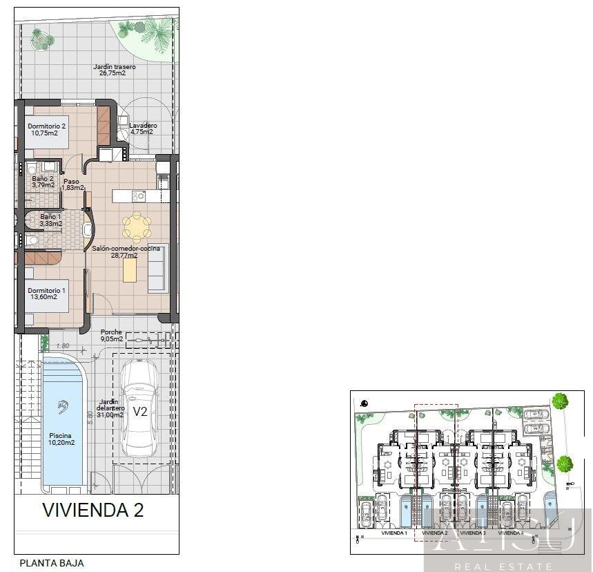Venta de bungalow en Pilar de La Horadada