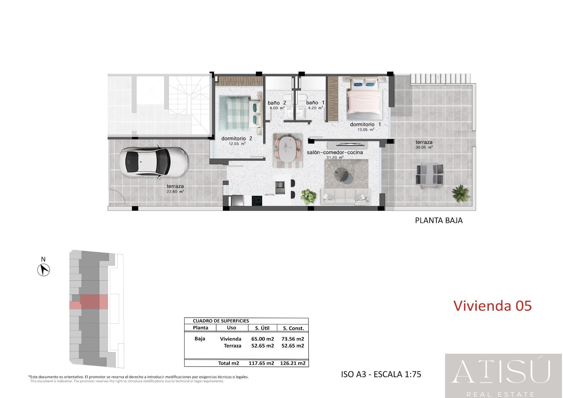 Venta de bungalow en Pilar de La Horadada