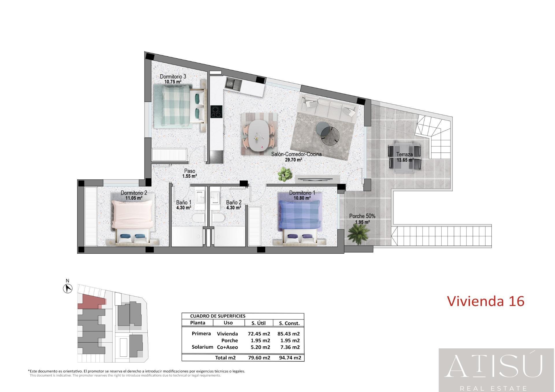 Venta de bungalow en Pilar de La Horadada