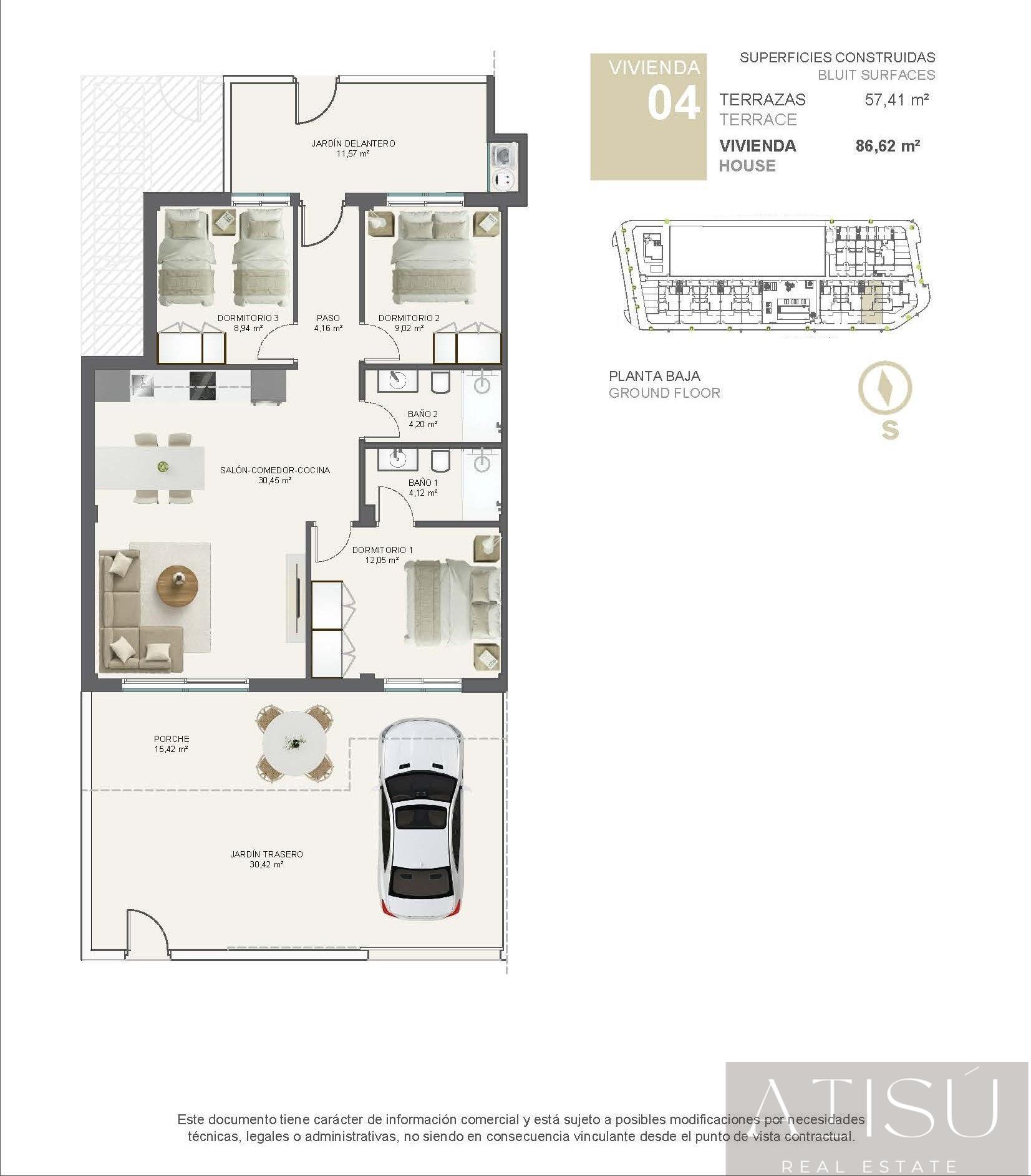 Venta de bungalow en Pilar de La Horadada
