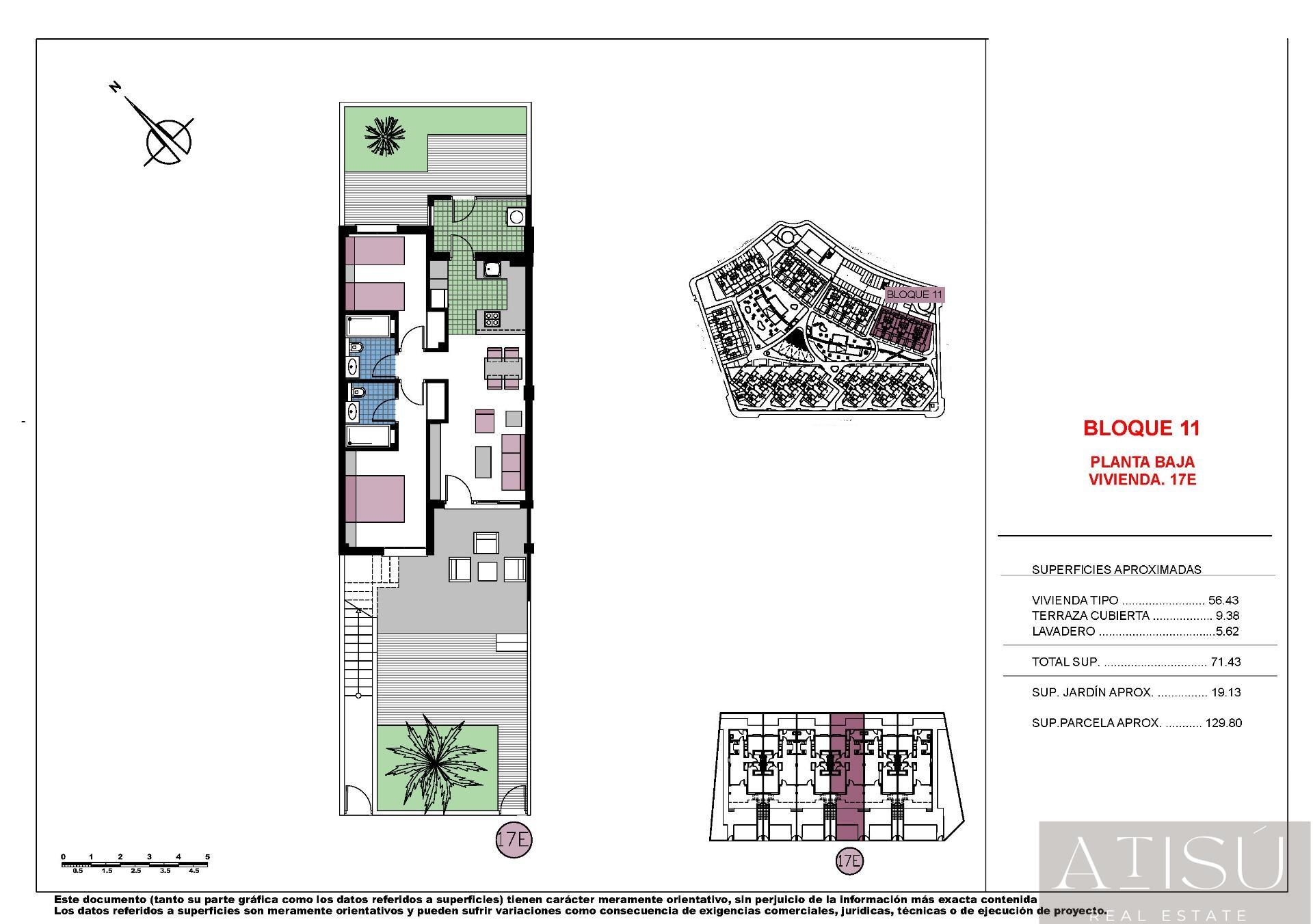 Venta de bungalow en Pilar de La Horadada