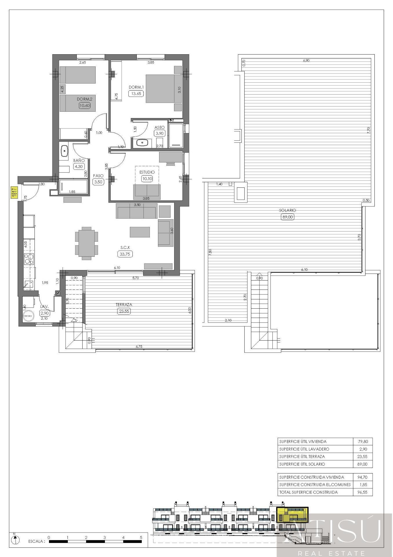 Venta de bungalow en Algorfa