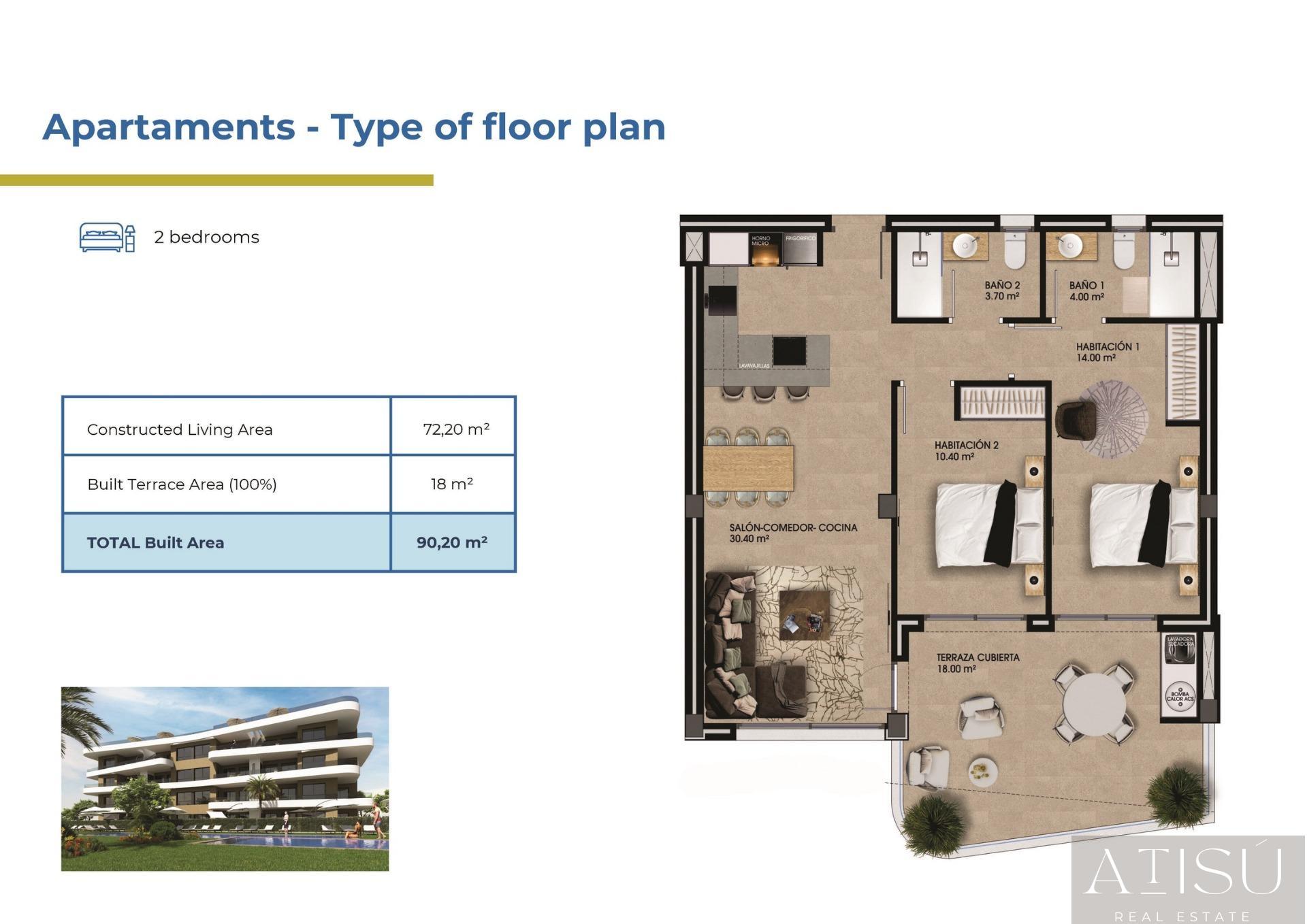 For sale of penthouse in Orihuela costa