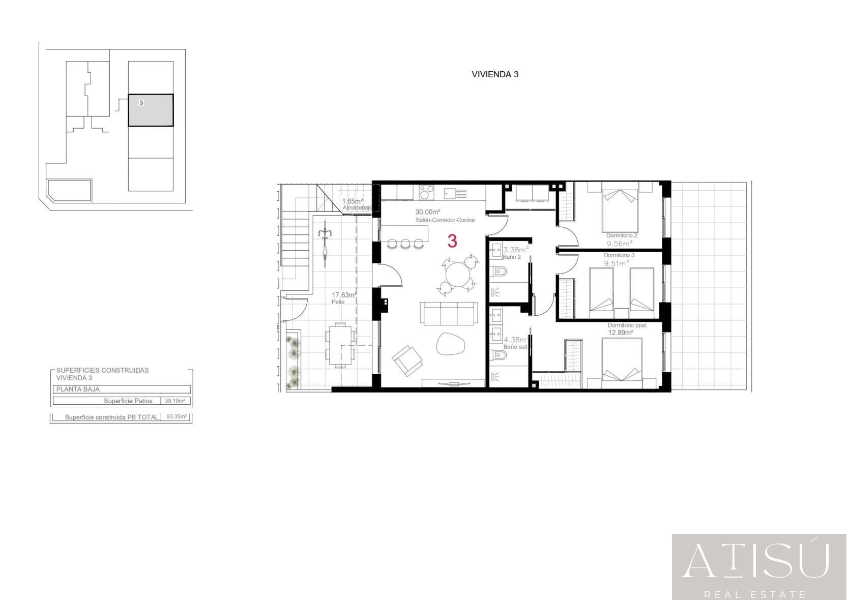 Venta de bungalow en Pilar de la horadada