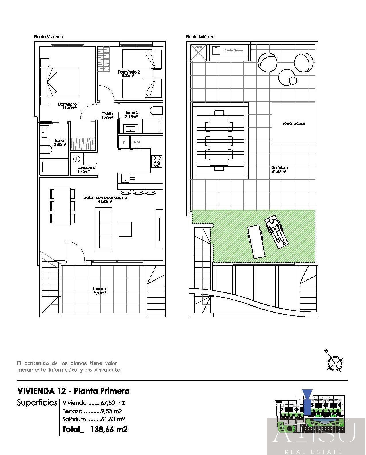 Venta de bungalow en Pilar de la horadada