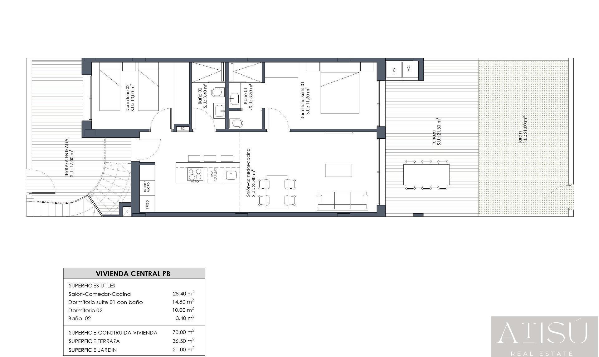 Venta de bungalow en San miguel de salinas