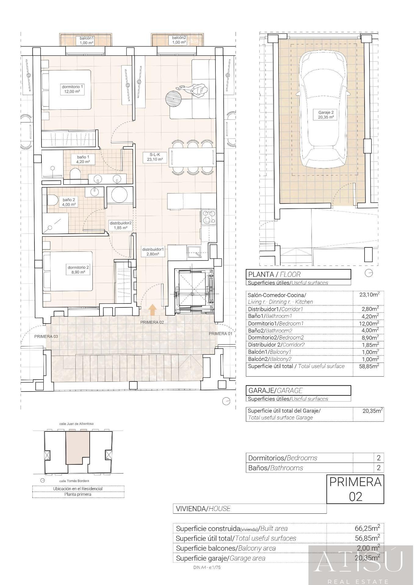 For sale of apartment in Hondón de las nieves