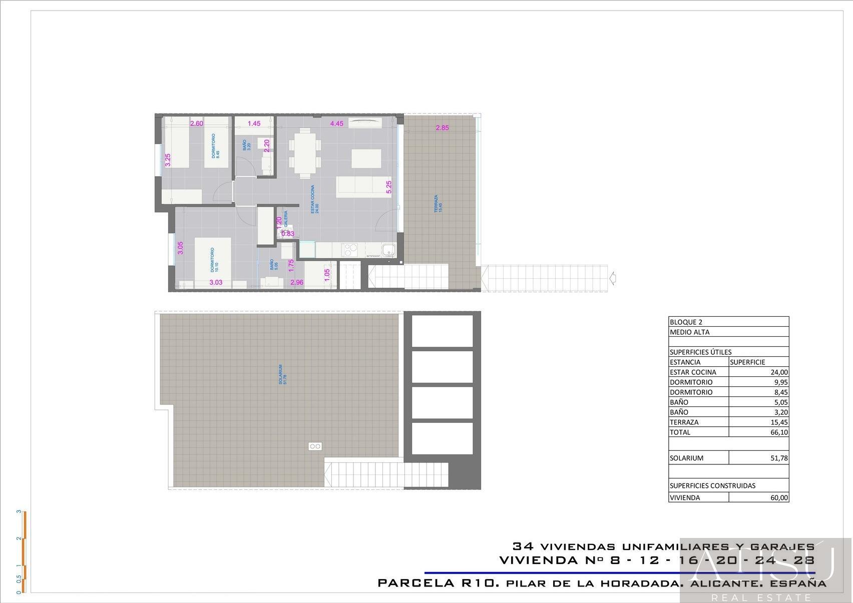 Venta de bungalow en Pilar de la horadada