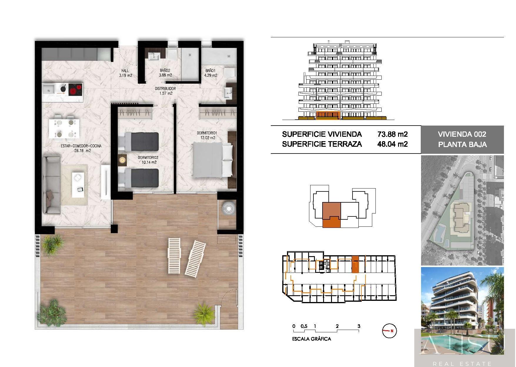 For sale of apartment in Guardamar del segura